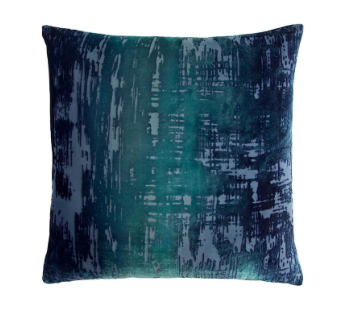 Brush Stroke Velvet Pillow in Shark- 8 Size Variants