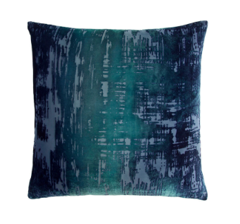 Brush Stroke Velvet Pillow in Shark- 8 Size Variants