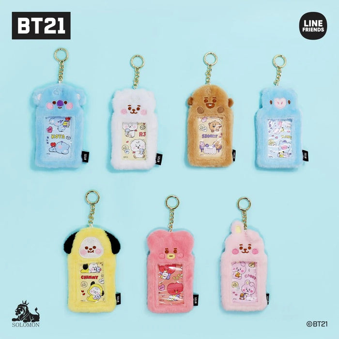 BT21 JAPAN - Official Fur Photocard Holder Keyring