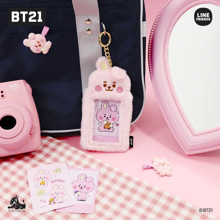 BT21 JAPAN - Official Fur Photocard Holder Keyring