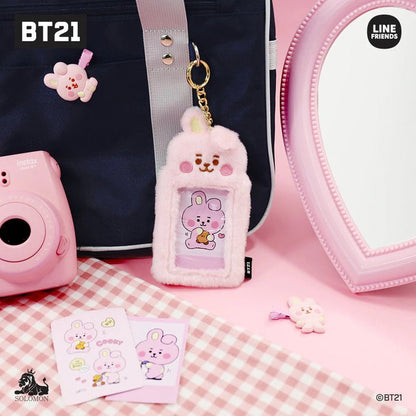 BT21 JAPAN - Official Fur Photocard Holder Keyring