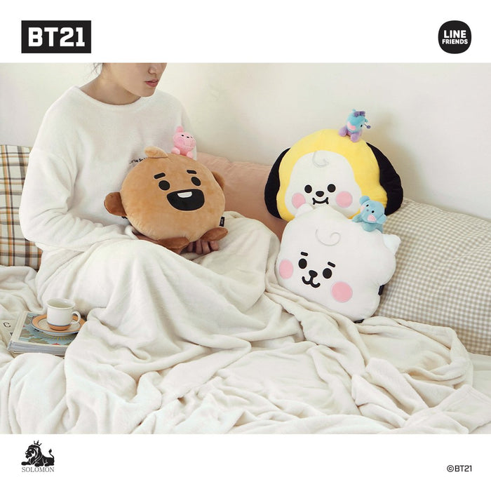 BT21 JAPAN My Little Buddy Face Cushion 40cm