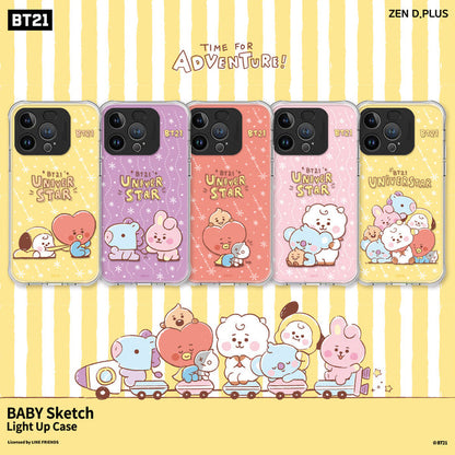 BT21 Official Baby Sketch Light up Phone Case (iPhone and Galaxy)
