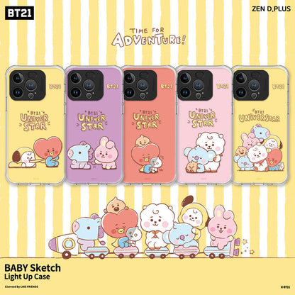 BT21 Official Baby Sketch Light up Phone Case (iPhone and Galaxy)