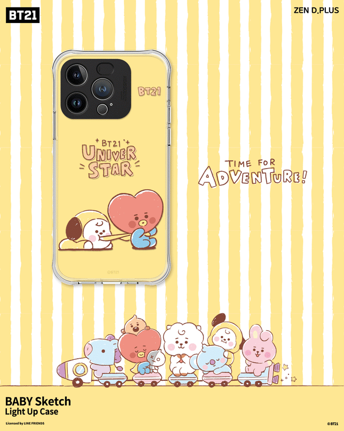 BT21 Official Baby Sketch Light up Phone Case (iPhone and Galaxy)