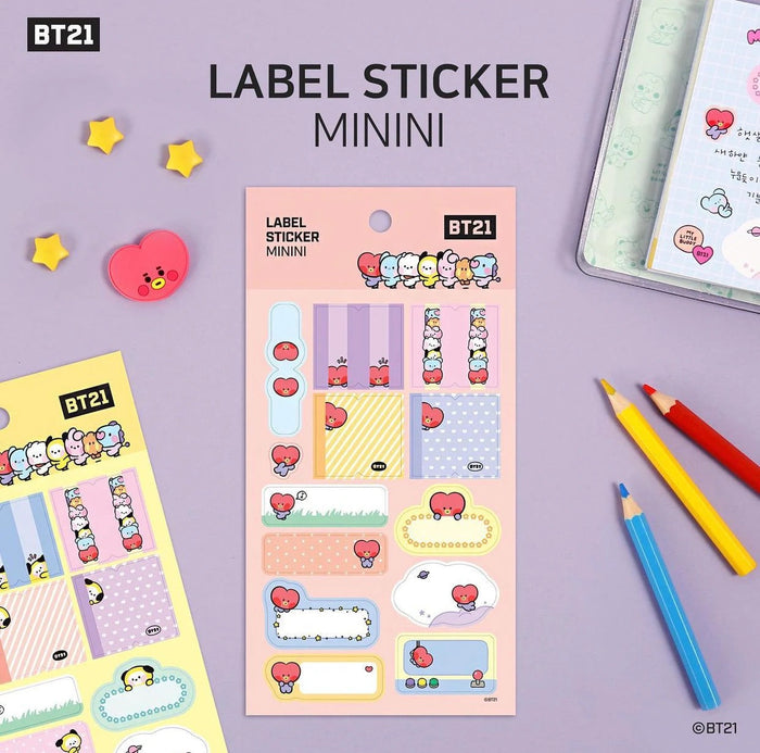 BT21 Official Minini Label Sticker (Full Set)