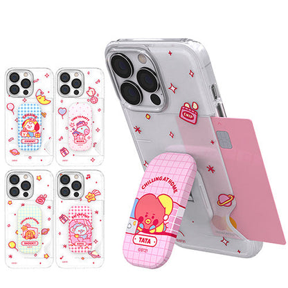 BT21 Official Party Time Click Stand Tok Clear Slim Card Case( iPhone and Galaxy)