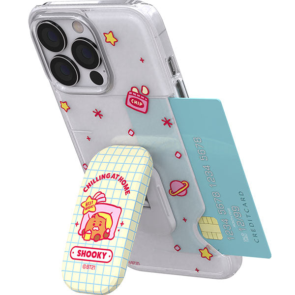 BT21 Official Party Time Click Stand Tok Clear Slim Card Case( iPhone and Galaxy)