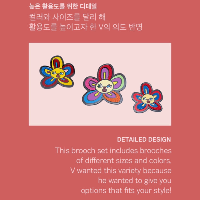 BTS Artist Made Collection - By BTS: V (Flower Buddies Brooch SET)