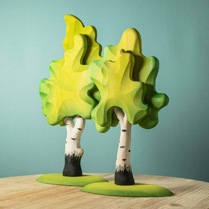 Bumbu | 2 green birch trees SET