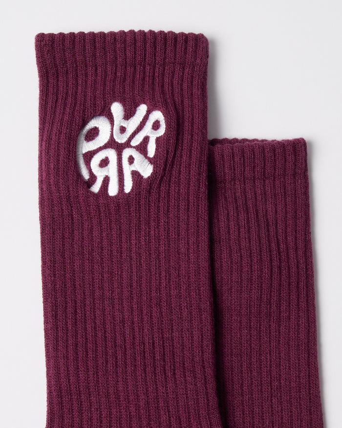 By Parra - 1976 Logo Crew Socks - Purple