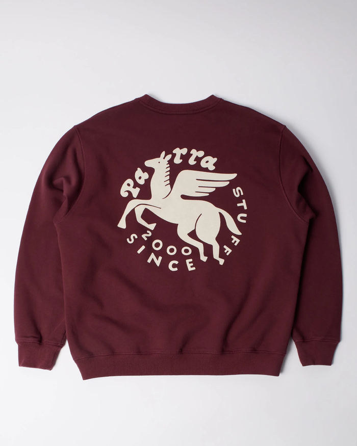 By Parra - Gasoline crew neck sweatshirt Dark burgundy