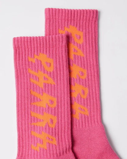 By Parra - Spiked logo crew socks - Pink