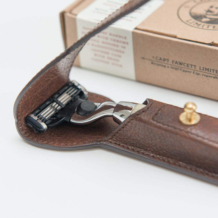 Captain Fawcett Rakvél - Hand Crafted Safety Razor with Leather Case - Kormákur & Skjöldur