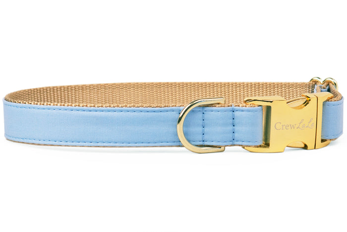 Carolina Blue Belle Bow Dog Collar - Crew LaLa