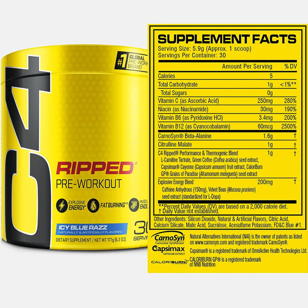 Cellucor C4 Ripped Pre Workout 30 Servings