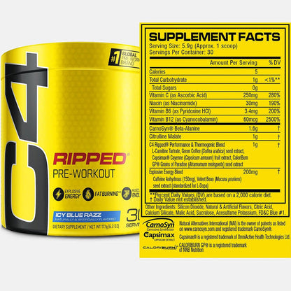 Cellucor C4 Ripped Pre Workout 30 Servings