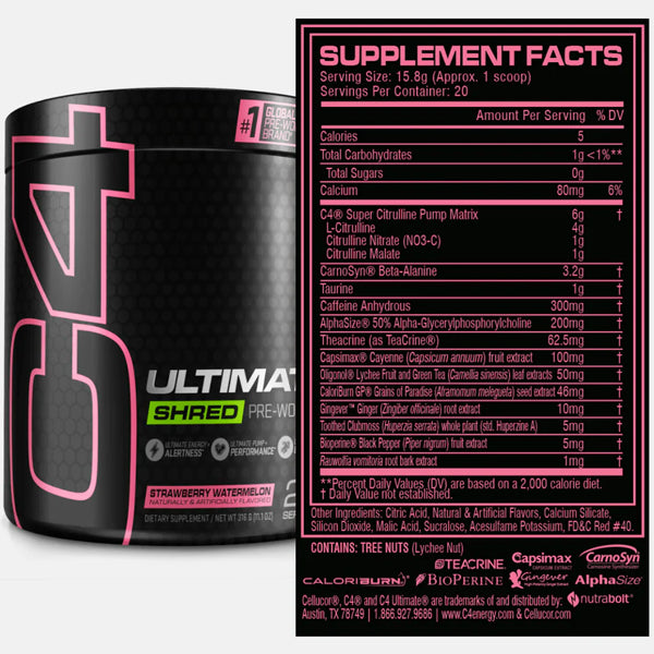 Cellucor C4 Ultimate SHRED Pre-Workout 20 Servings