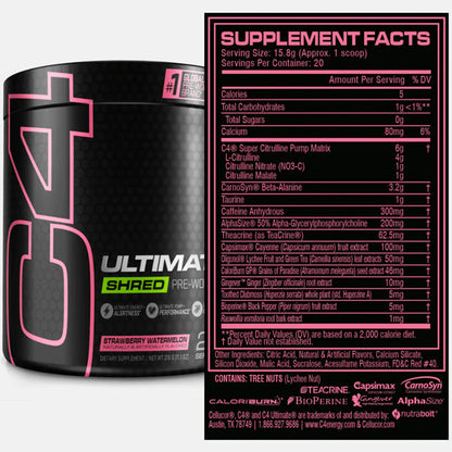 Cellucor C4 Ultimate SHRED Pre-Workout 20 Servings
