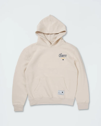 Kingz Champion Youth Hoodie - Front View - Champion Mentality Chest Logo - French Oak - Youth BJJ Hoodie [color:French Oak]