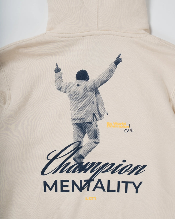 Kingz Champion Youth Hoodie - Back Graphic Detail - 8x World Champion Print - French Oak - Youth BJJ Hoodie [color:French Oak]
