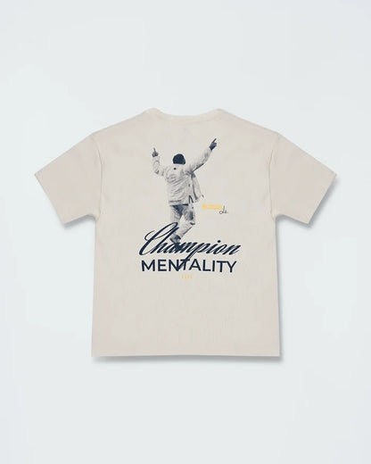 Kingz Champion Youth Tee - Back View - Champion Mentality Celebration Graphic - French Oak Youth BJJ Tee [color:French Oak]