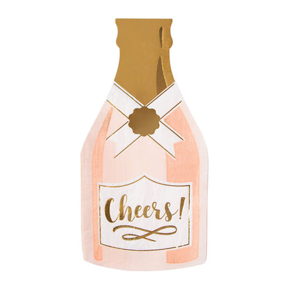 Cheers Bottle Die Cut Napkin