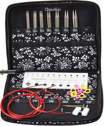 ChiaoGoo - 4" TWIST Red Lace Interchangeable Needle Set Small US 2-8