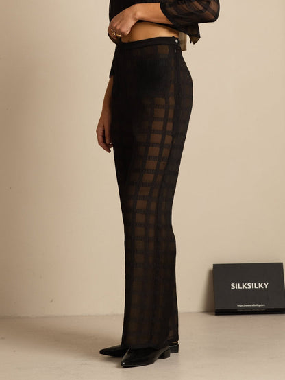 [Black] SilkSilky  Women's Pants 004