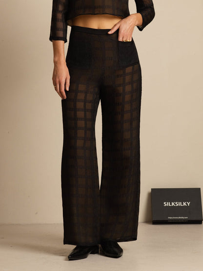 [Black] SilkSilky  Women's Pants 005