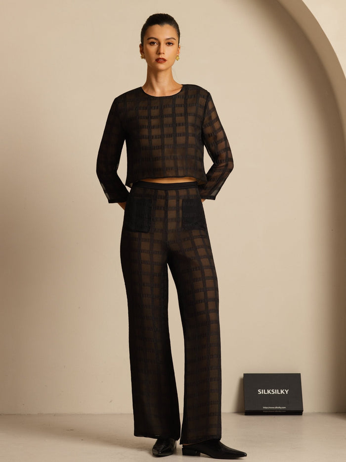 [Black] SilkSilky  Women's Pants 007