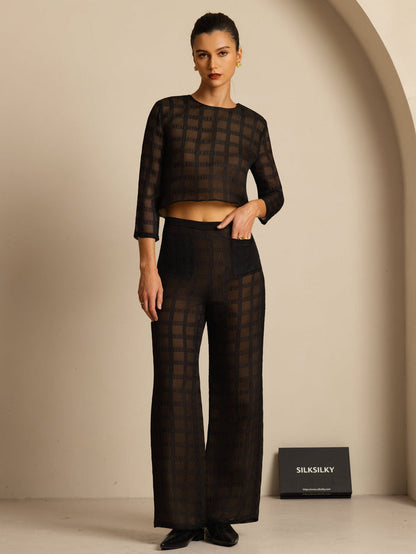 [Black] SilkSilky  Women's Pants 008