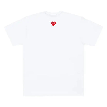 COMME DES GARCONS PLAY Heart Back Emblem T-Shirt - White - AX-T340-051-3