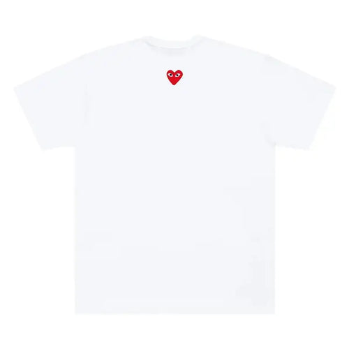 COMME DES GARCONS PLAY Heart Back Emblem T-Shirt - White - AX-T340-051-3