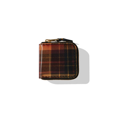 Comme Des Garcons Wallet Lenticular Tartan Micro Wallet - Red/Yellow