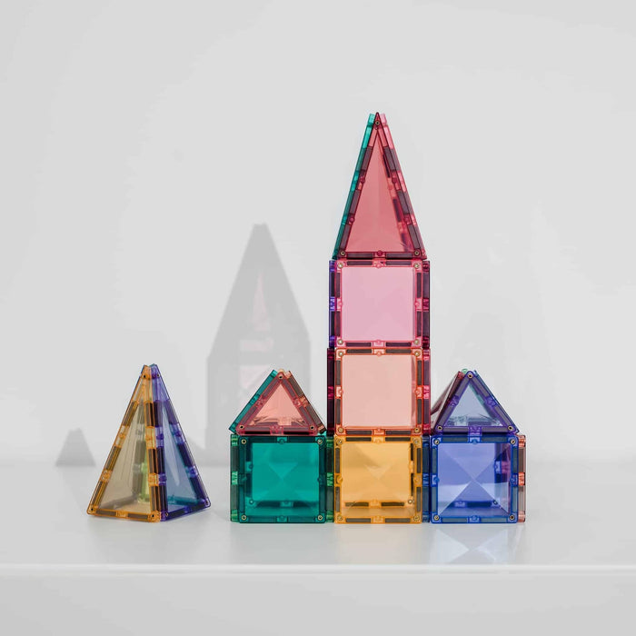 CONNETIX - CONNETIX Magnetic Tiles Pastel Mini Pack, 32 Pieces: Unique Bevel Design / Non Toxic / Strong Magnets