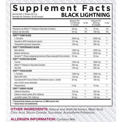 Core Nutritionals Fury V2 Pre-Workout 40/20 Servings