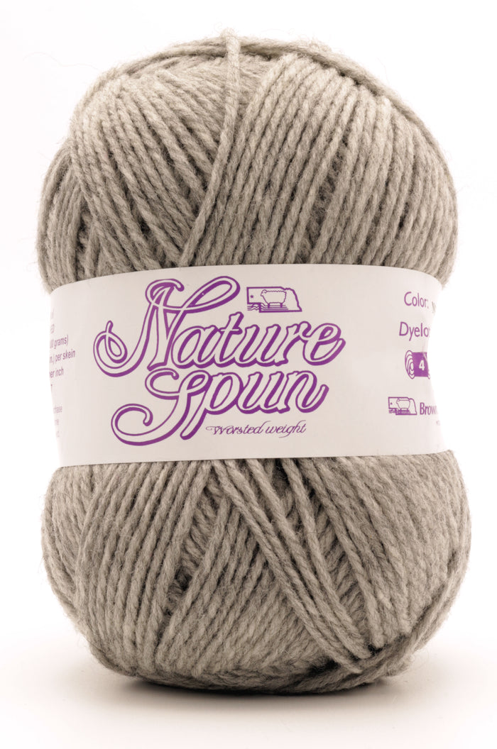 Small/Medium / Brown Sheep Co. - NatureSpun Worsted / Grey Heather N03