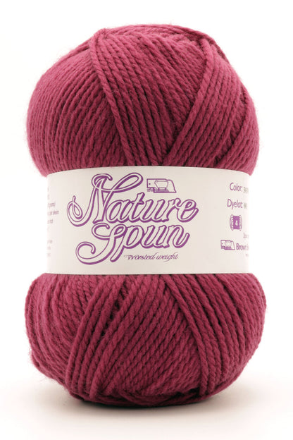 Small/Medium / Brown Sheep Co. - NatureSpun Worsted / Bold Sangria 301