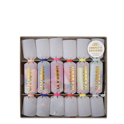 Crackers Confetti "Hooray" 6 Ct