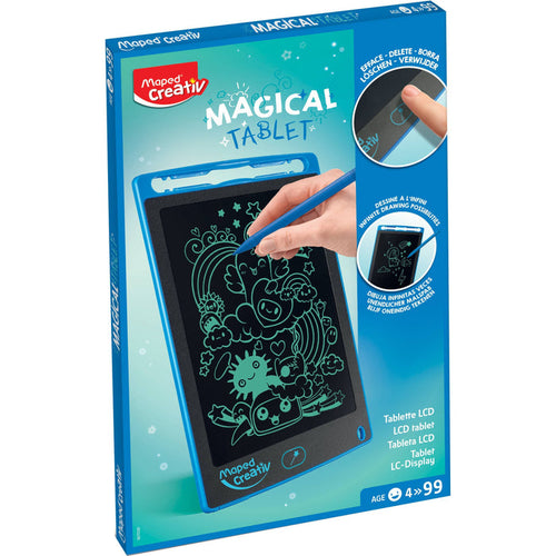 Box of Moped Creativ Magical Tablet with a hand drawing on it.