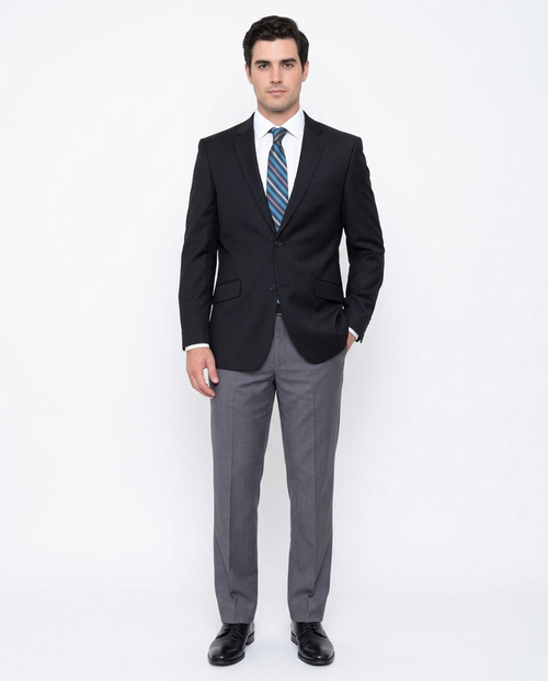Creativo Slim Fit Solid Black Two Button Blazer
