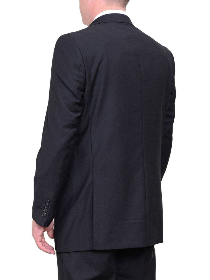 Creativo Slim Fit Solid Black Two Button Suit Jacket Blazer - The Suit Depot