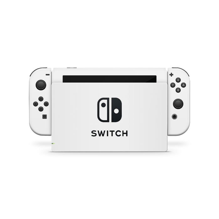 Crisp White Nintendo Switch Decal Skin