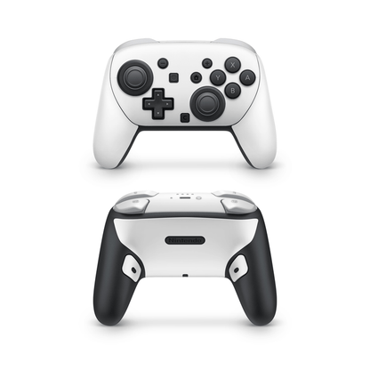 Crisp White Nintendo Switch Pro Controller Decal Skins