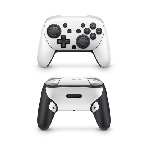 Crisp White Nintendo Switch Pro Controller Decal Skins