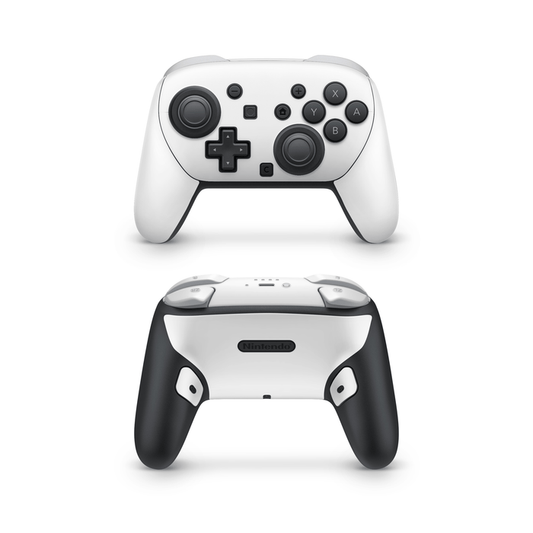 Crisp White Nintendo Switch Pro Controller Decal Skins