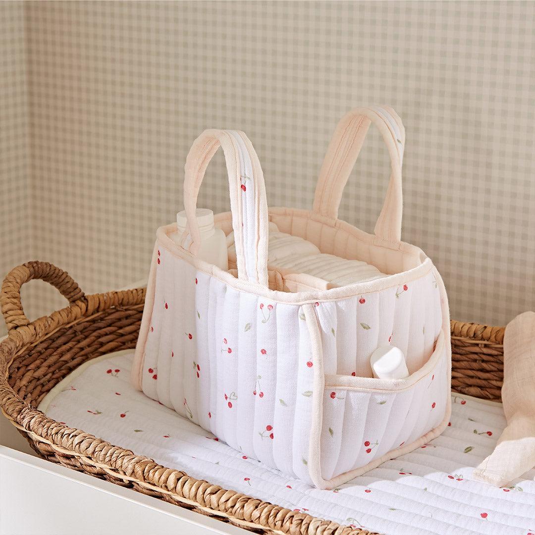 CuddleCo Nappy Caddy - Ditsy Cherry