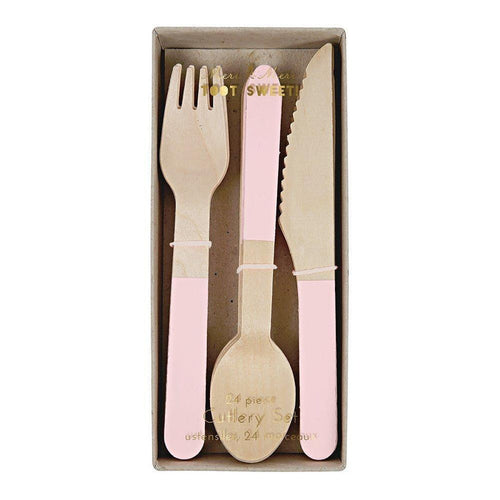 Cutlery Set- 24 Ct Pink Dipped