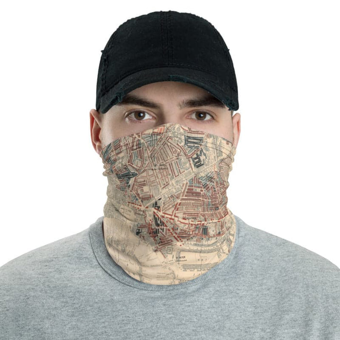 Designer Face Mask with CUSTOM Historic Map of London (Charles Booth, John Rocque, C&J Greenwood)
